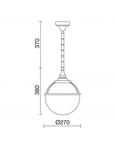Colgante farol exterior Clic-clac globo 061G-G05X1A-01 Dopo