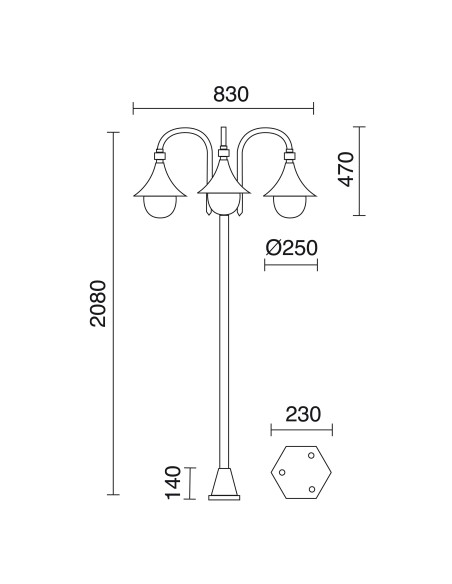 Farola Trom 332F-G05X1A-01 Dopo