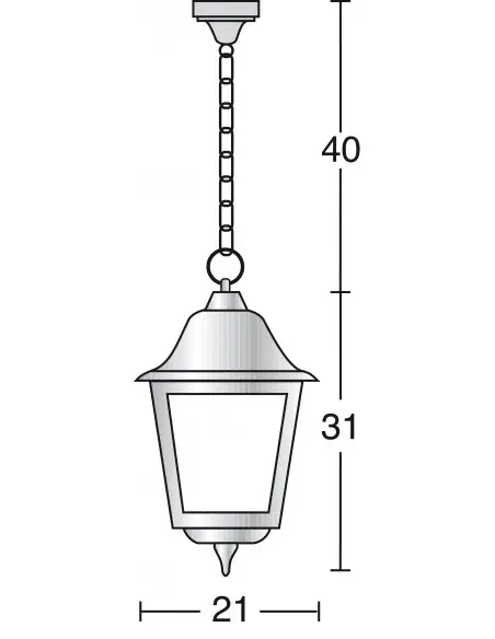 Colgante farol exterior Rob 264B-G05X1A-01 Dopo
