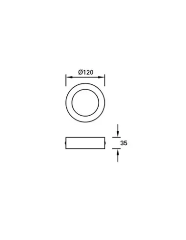 Plafones de techo de techo EASY SURFACE TC-0158-BLA 30x LED 4.6W 580 lm blanco mate, Superficies