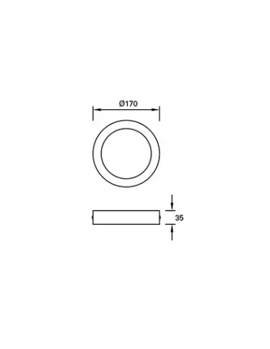 Plafones de techo de techo EASY SURFACE TC-0161-BLA 60x LED 10W 1150 lm blanco mate, Superficies