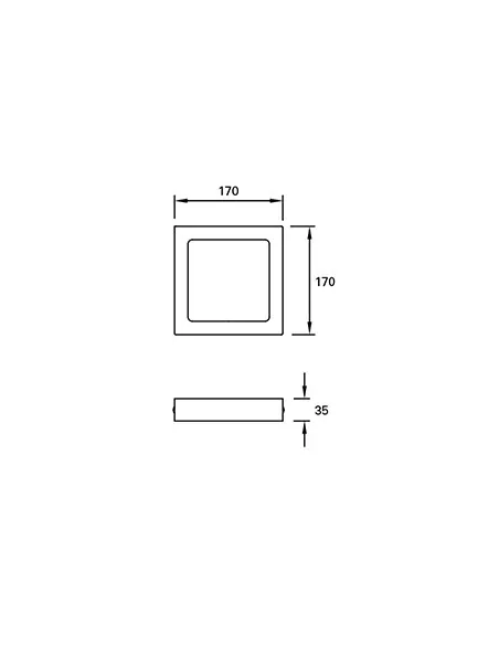 Plafones de techo de techo EASY SURFACE TC-0166-BLA 60x LED 10W 1150 lm blanco mate, Superficies