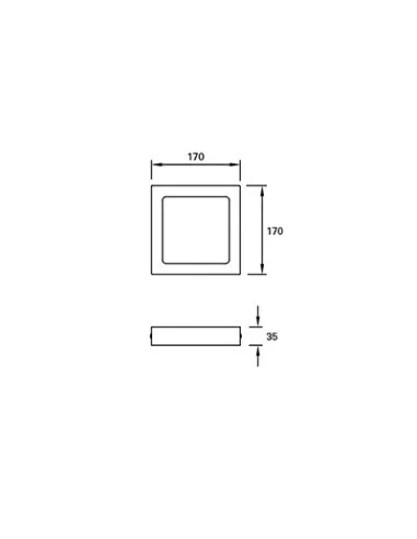 Plafones de techo de techo EASY SURFACE TC-0167-BLA 60x LED 10W 1150 lm blanco mate, Superficies