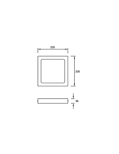 Plafones de techo de techo EASY SURFACE TC-0168-BLA 90x LED 15.5W 1510 lm blanco mate, Superficies