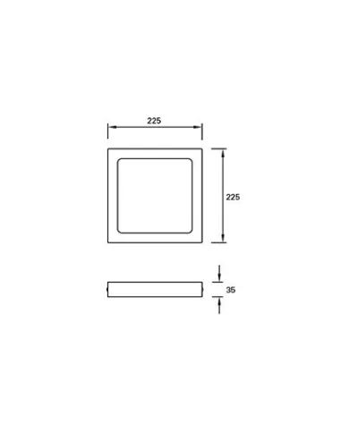 Plafones de techo de techo EASY SURFACE TC-0169-BLA 90x LED 15.5W 1510 lm blanco mate, Superficies