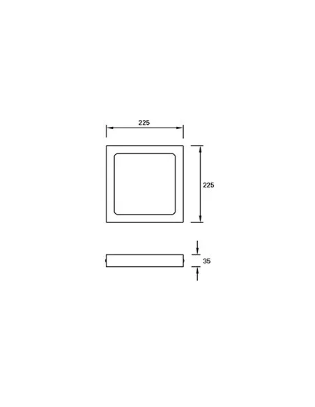 Plafones de techo de techo EASY SURFACE TC-0169-BLA 90x LED 15.5W 1510 lm blanco mate, Superficies