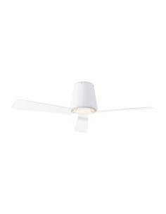 Ventilador GARBI led 18w blanco mate 30-5378-14-F9 LEDS C4 Ø132cm motor DC, Ventiladores de techo con luz