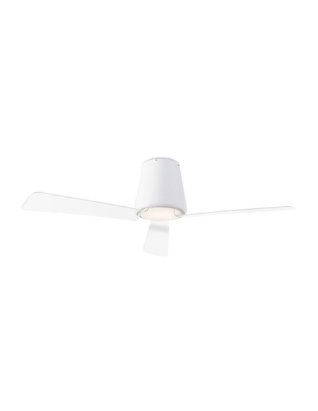 Ventilador GARBI led 18w blanco mate 30-5378-14-F9 LEDS C4 Ø132cm motor DC, Ventiladores de techo con luz
