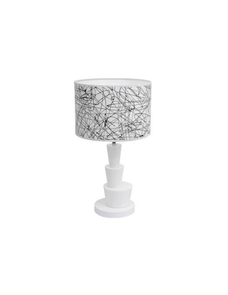 Sobremesa Espiga Serie Bombay 1xe27 Blanco 45x25 052071001 FABRILAMP, Sobremesas