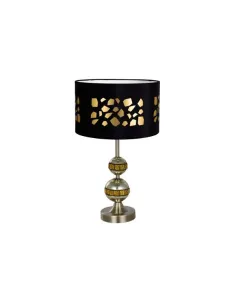 Sobremesa Serie Amazonita Negra/cuero 1xe14 45x35 055171002 FABRILAMP, Sobremesas
