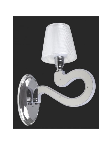Apliques de pared Led Agua 1 L Cromo 6w 420lm 4000k 25x12x28 081161020 FABRILAMP, Lámparas modernas