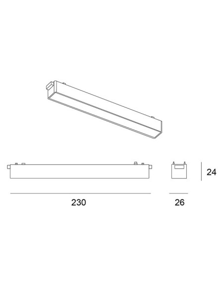 Barra para carriles Piquet A26481009A Lumit