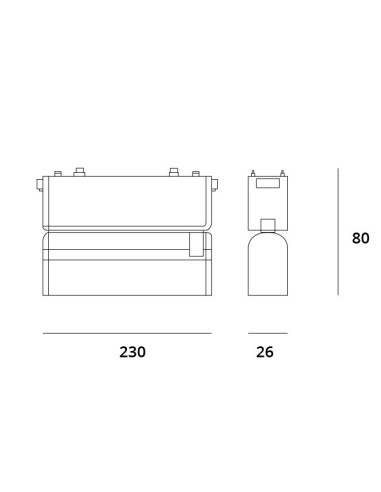 Barra regulable para carril magnético Piquet A26491009A Lumit