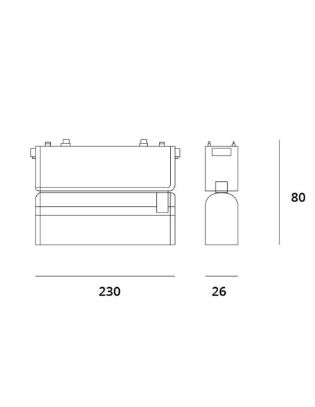 Barra regulable para carril magnético Piquet A26491009A Lumit
