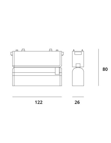 Barra regulable para carril magnético Piquet A26490509A Lumit