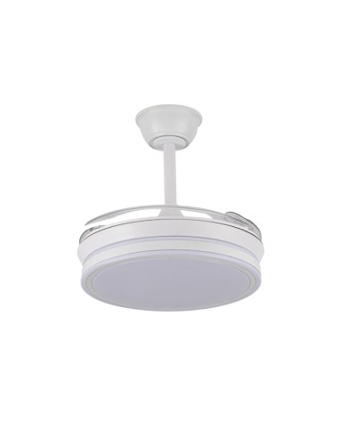 Ventilador LED aspas retráctiles Evo Mini Blanco Ø92cm 46W DC Dim Mando y App Smart