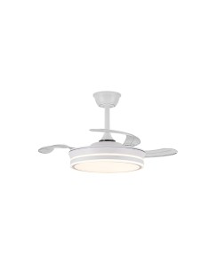 Ventilador LED aspas retráctiles Evo Mini Blanco Ø92cm 46W DC Dim Mando y App Smart