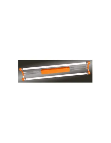 Fluorescente 2x18w Naranja/cromo 93 826/36-NARANJ/C FABRILAMP, Plafones de techo