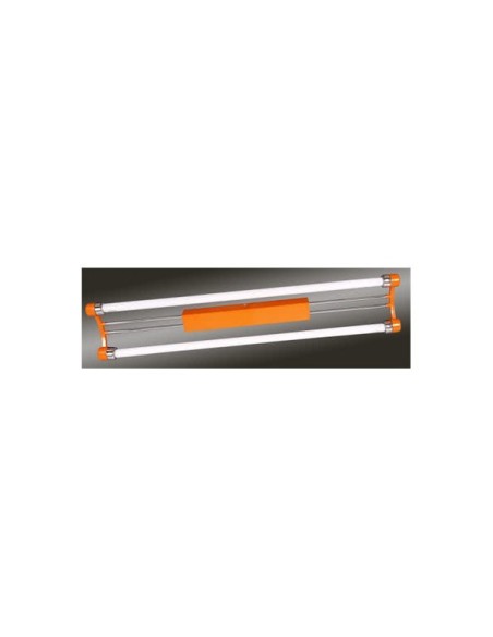 Fluorescente 2x18w Naranja/cromo 93 826/36-NARANJ/C FABRILAMP, Plafones de techo