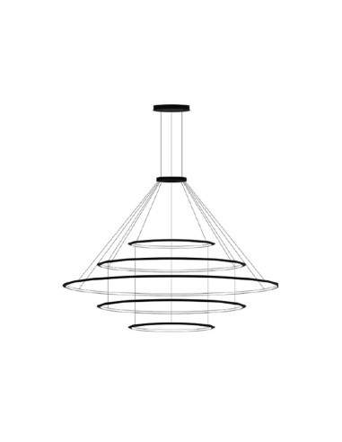 Colgante Circular Inward 5 Rings (ø1200 ø2000 ø3000 ø2000 ø1200) CD4E-00W9AZOS14 Leds C4