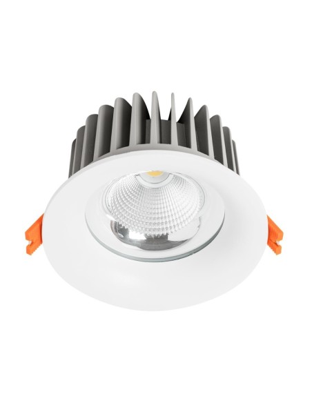 Downlight THOR 100753 SULION Ø23cm 12cm alto blanco LED 60w 4000K 5450lm, Focos de empotrar y downlight