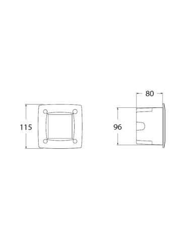 Foco empotrable exterior Leti 3C1.000.000.AYG1K Fumagalli