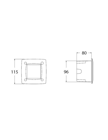 Foco empotrable exterior Leti 3C1.000.000.AYG1K Fumagalli