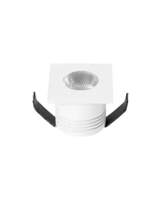 Focos empotrables SULION 100950 led 3w 170Lm 3000k 3x3cm blanco, Lámparas modernas