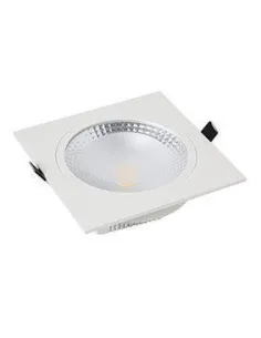 Focos led empotrables SULION 100976 15w 1275Lm 3000k 14x14cm blanco, Focos de empotrar y downlight