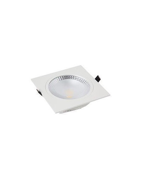 Focos led empotrables SULION 100976 15w 1275Lm 3000k 14x14cm blanco, Focos de empotrar y downlight