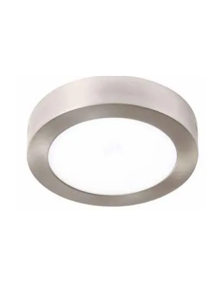 Plafon de techo SURF 101054 SULION Ø30cm 3cm alto niquel LED 30w 4000K 2600lm IP20, Plafones de techo