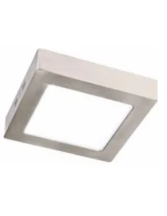 Plafon de techo SURF 101065 SULION 12x12x3cm niquel LED 6w 4000K 450lm IP20, Plafones de techo