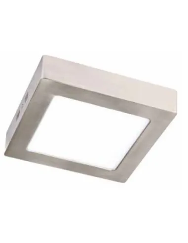 Plafon de techo SURF 101065 SULION 12x12x3cm niquel LED 6w 4000K 450lm IP20, Plafones de techo