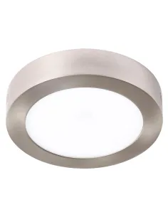 Plafon de techo PLURIEL 102094 SULION Ø22cm niquel LED 18w 4000K 1480lm IP44, Plafones de techo
