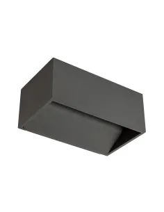 Aplique exterior SULION 111129 led 9w 3000k IP54 19x11cm gris, Iluminación Exterior