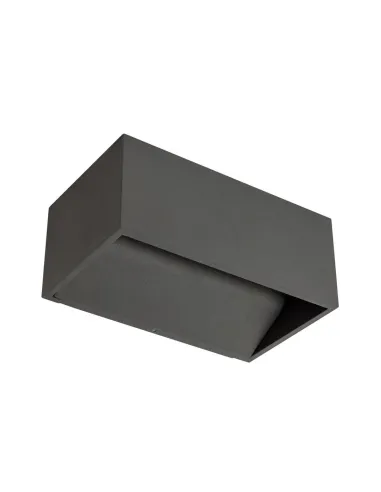 Aplique exterior SULION 111129 led 9w 3000k IP54 19x11cm gris, Iluminación Exterior