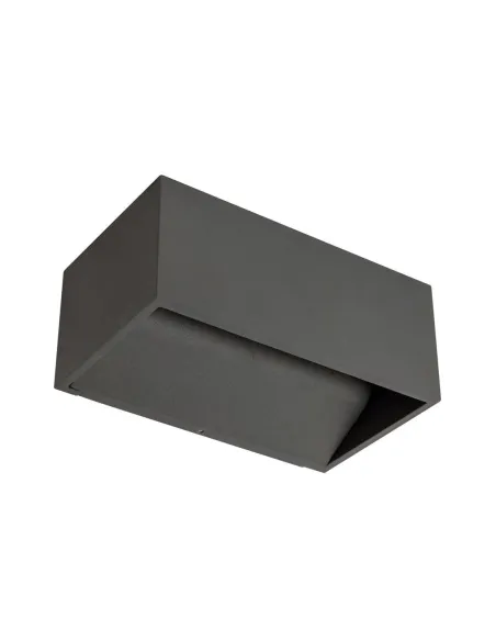 Aplique exterior SULION 111129 led 9w 3000k IP54 19x11cm gris, Iluminación Exterior