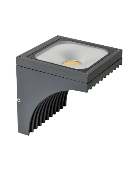 Aplique exterior SULION 111132 led 10w 3000k IP54 14x14cm gris, Iluminación Exterior