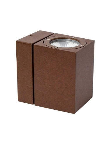 Aplique exterior SULION 111151 led 7w 3000k IP54 10x10cm marron, Bañadores de pared
