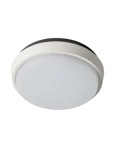 Plafón exterior SULION 111170 led 9w 3000k IP54 Ø17cm blanco, Plafones exterior