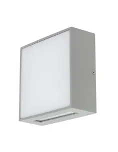 Aplique exterior SULION 111211 led 6w 3000k IP54 14x14cm gris, Bañadores de pared