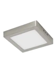 Plafon de techo PLURIEL 112051 SULION 17x17x3vm niquel LED 12w 4000K 880lm IP 44, Plafones de techo