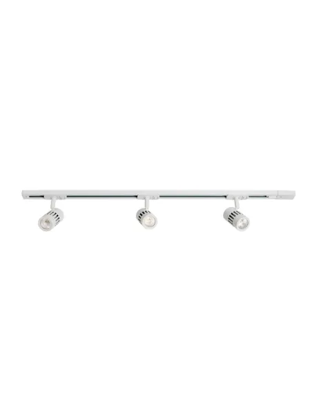 Carril FOCUS 112080 SULION 100x9x16cm blanco LED 3x8w 3000K 3x550lm IP20, Carriles y accesorios proyectores