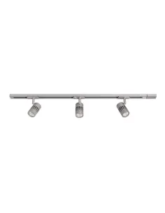 Carril FOCUS 112081 SULION 100x9x16cm plata LED 3x8w 3000K 3x550lm IP20, Carriles y accesorios proyectores