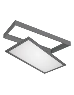 Plafon exterior OUTDOOR 122057 SULION 60x30x1cm gris oscuro LED 24w 4000K 2160lm IP44, Plafones exterior