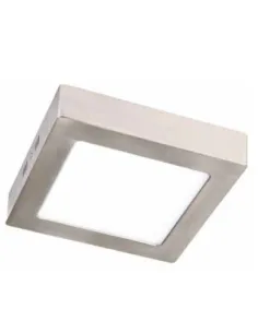 Plafon de techo SURF 122074 SULION 30x30x3cm niquel LED 30w 4000K 2600lm IP20, Plafones de techo