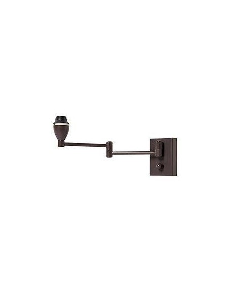 Aplique de pared BASIC 166310 SULION 7x10cm marron 1xE14, Lámparas para Hoteles