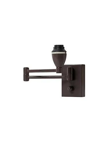 Aplique de pared BASIC 166310 SULION 7x10cm marron 1xE14, Lámparas para Hoteles