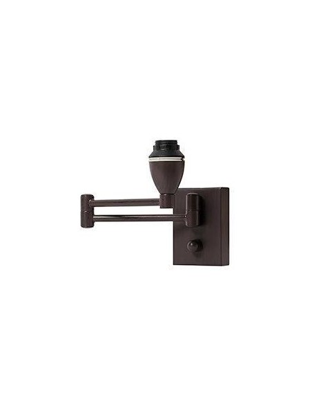 Aplique de pared BASIC 166310 SULION 7x10cm marron 1xE14, Lámparas para Hoteles