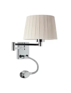 Aplique articulado con brazo flexible led SULION 166390 1xE27 Ø16cm pantalla cruda, Lámparas modernas